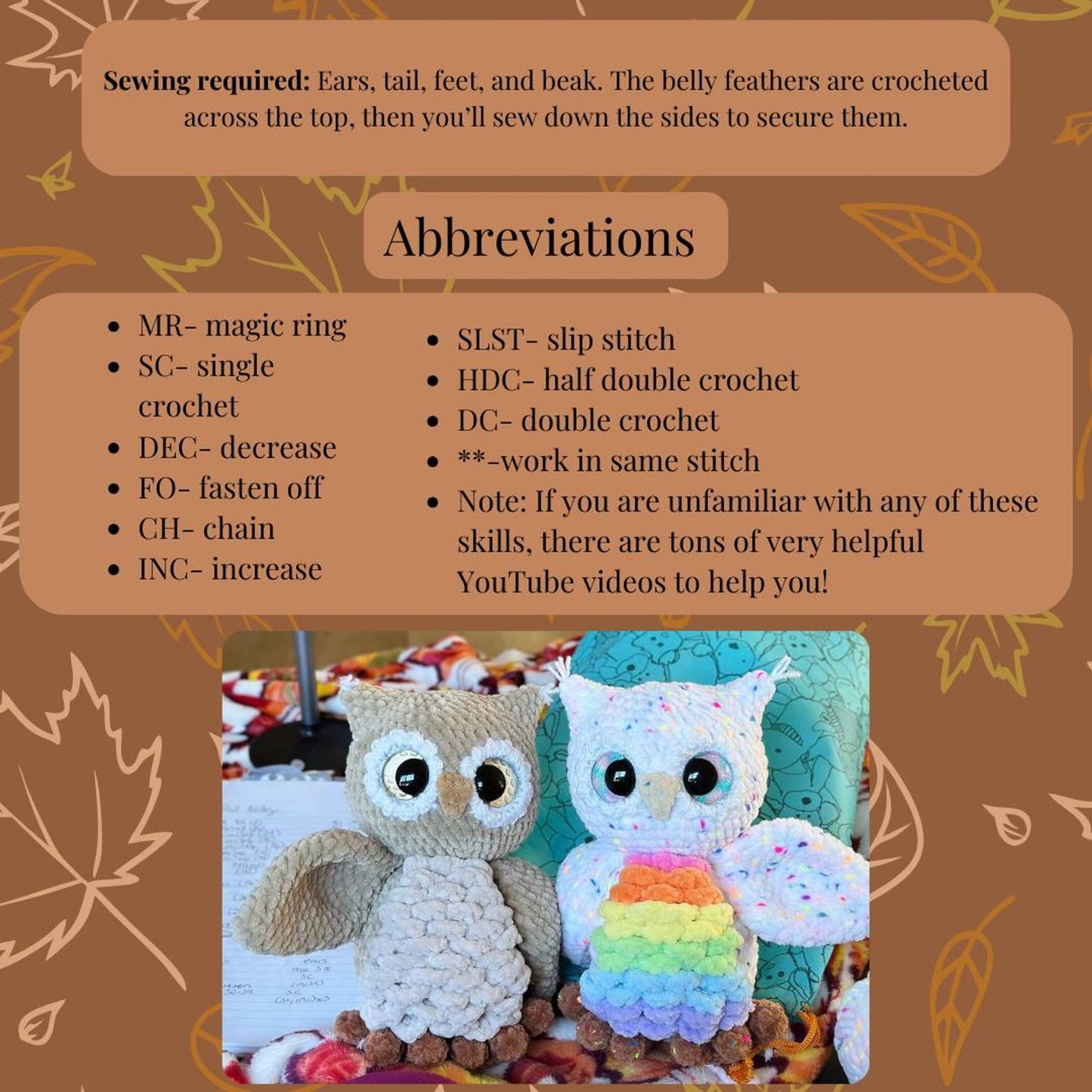 Cutest Huggable Owl Crochet Pattern
