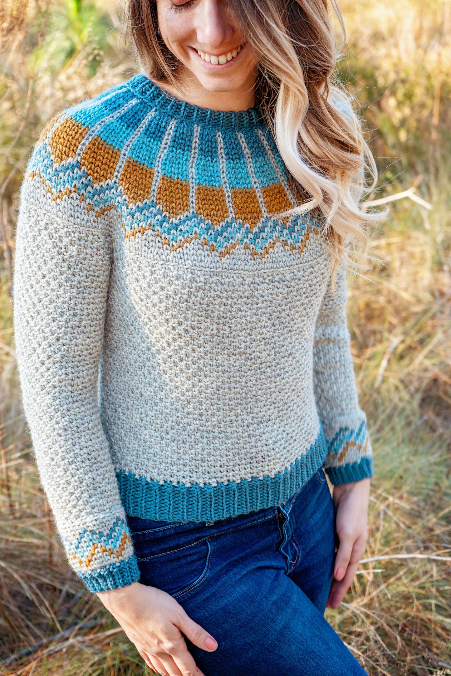 Aztec Style Comfy Sweater Crochet Pattern