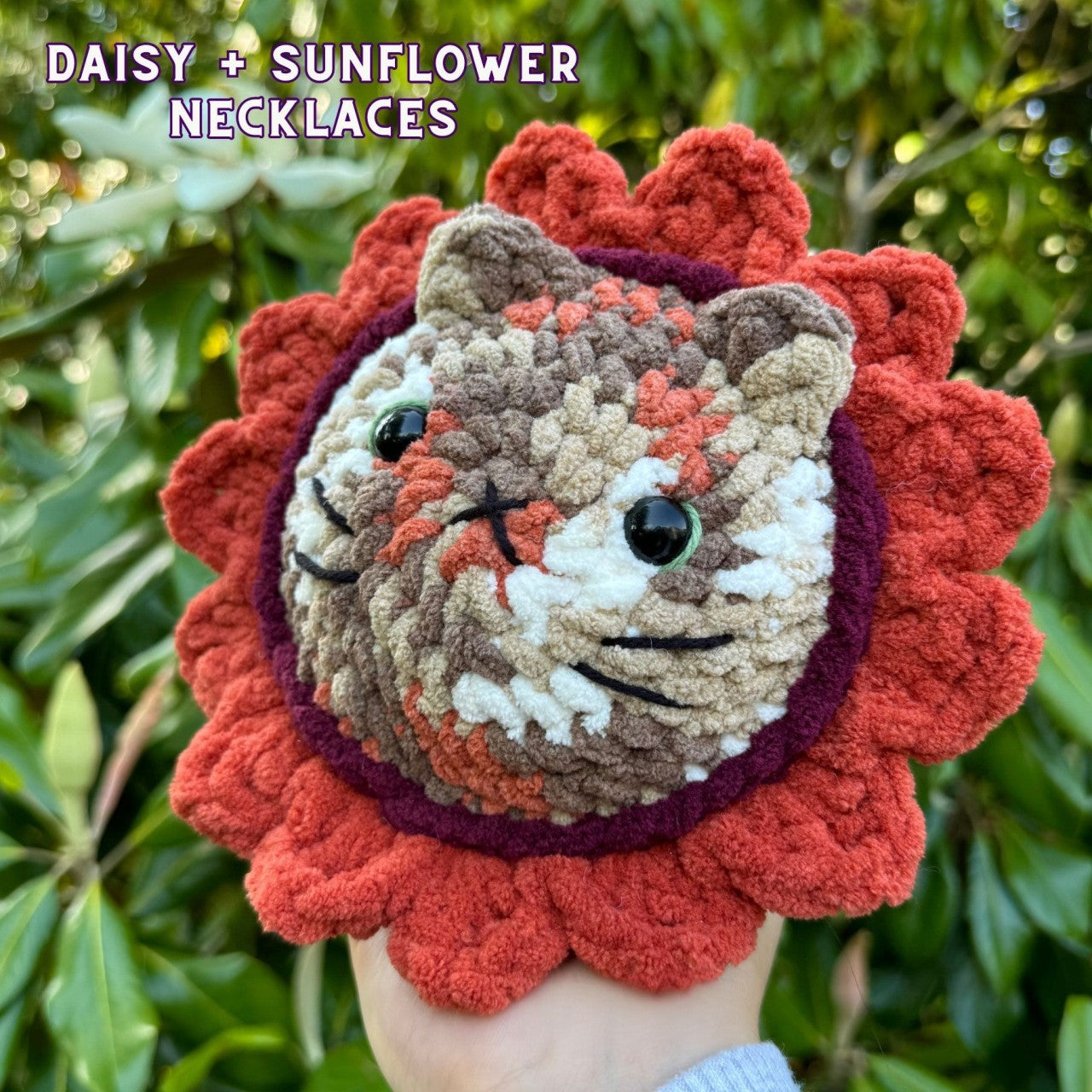 Cat and Friends in Flowers Crochet Pattern