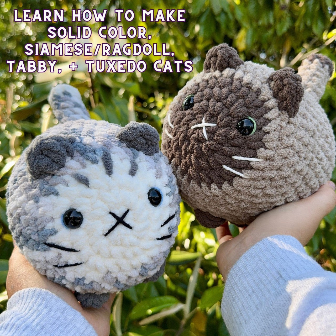 Cat and Friends in Flowers Crochet Pattern