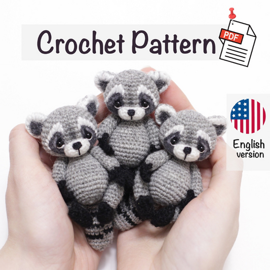 Miniature Raccoon Crochet Pattern
