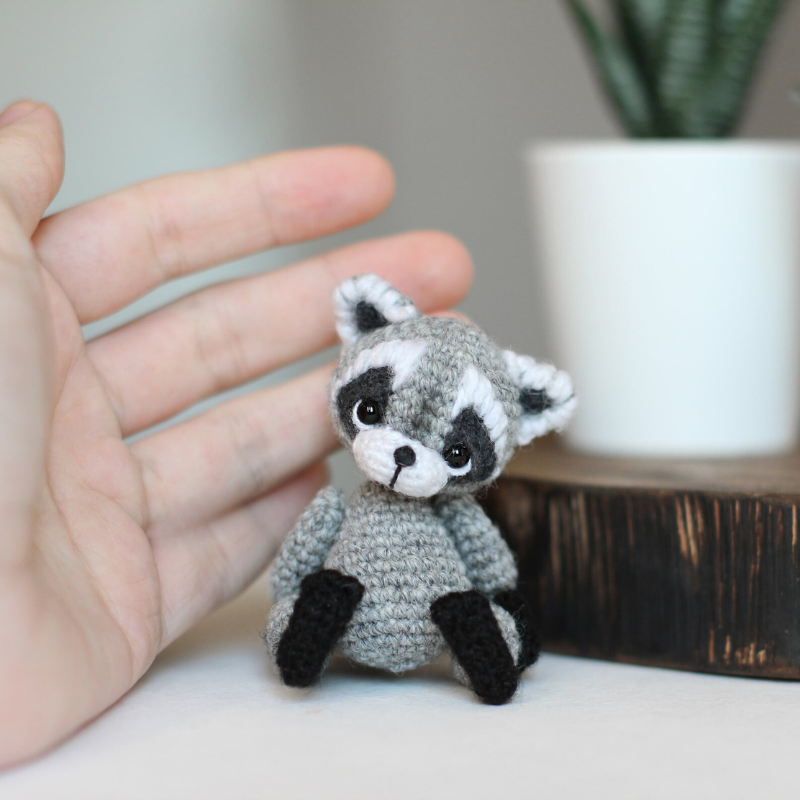 Miniature Raccoon Crochet Pattern