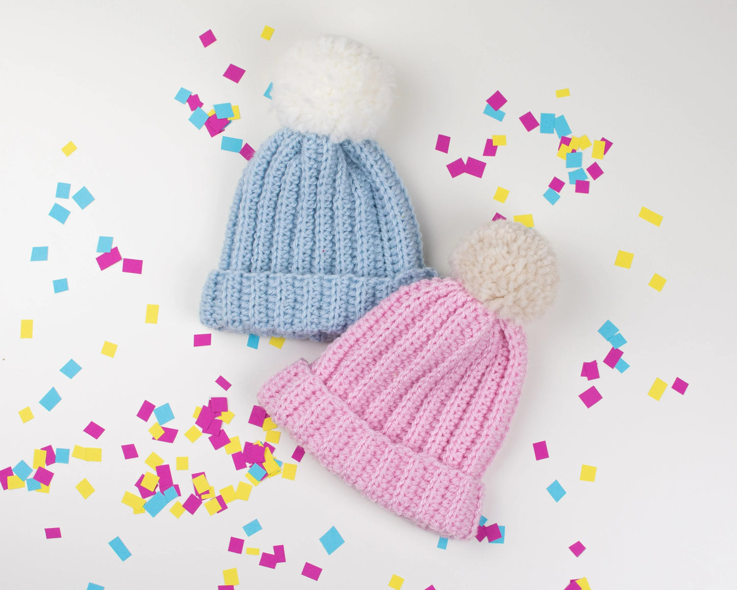 Pompom Beanie for Newborn Crochet Pattern